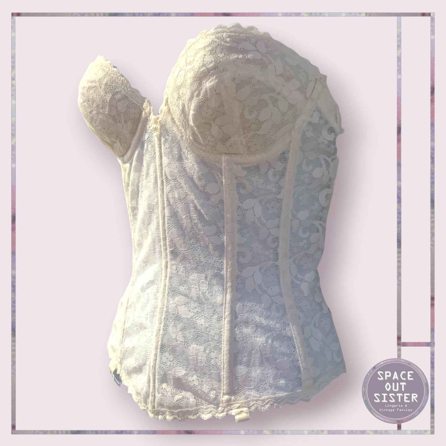 Rare ILGWU White Bustier