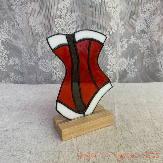Christmas Corset by Ginger's Gorgeous Glass