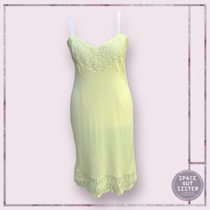 Vintage Lemon Crochet Slip
