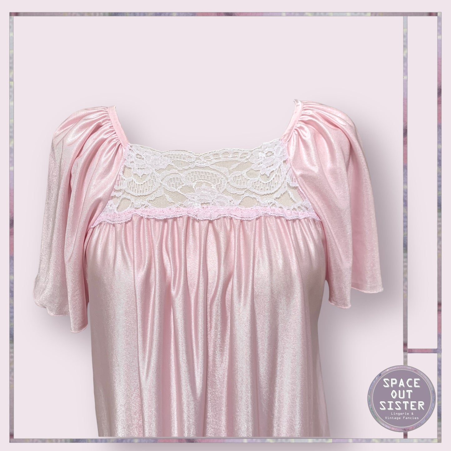 Vintage Satin Pink Nightdress
