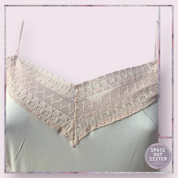 Vintage Crochet Lace Slip