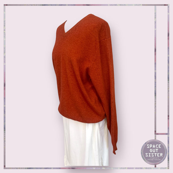 Pre-Loved Burnt Orange Cashmere Jumper BNWT