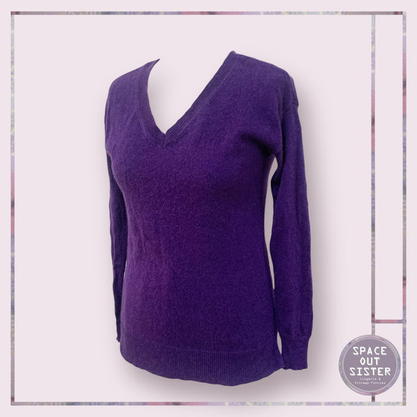 Pre-Loved Apt.9 Purple Cashmere V Neck