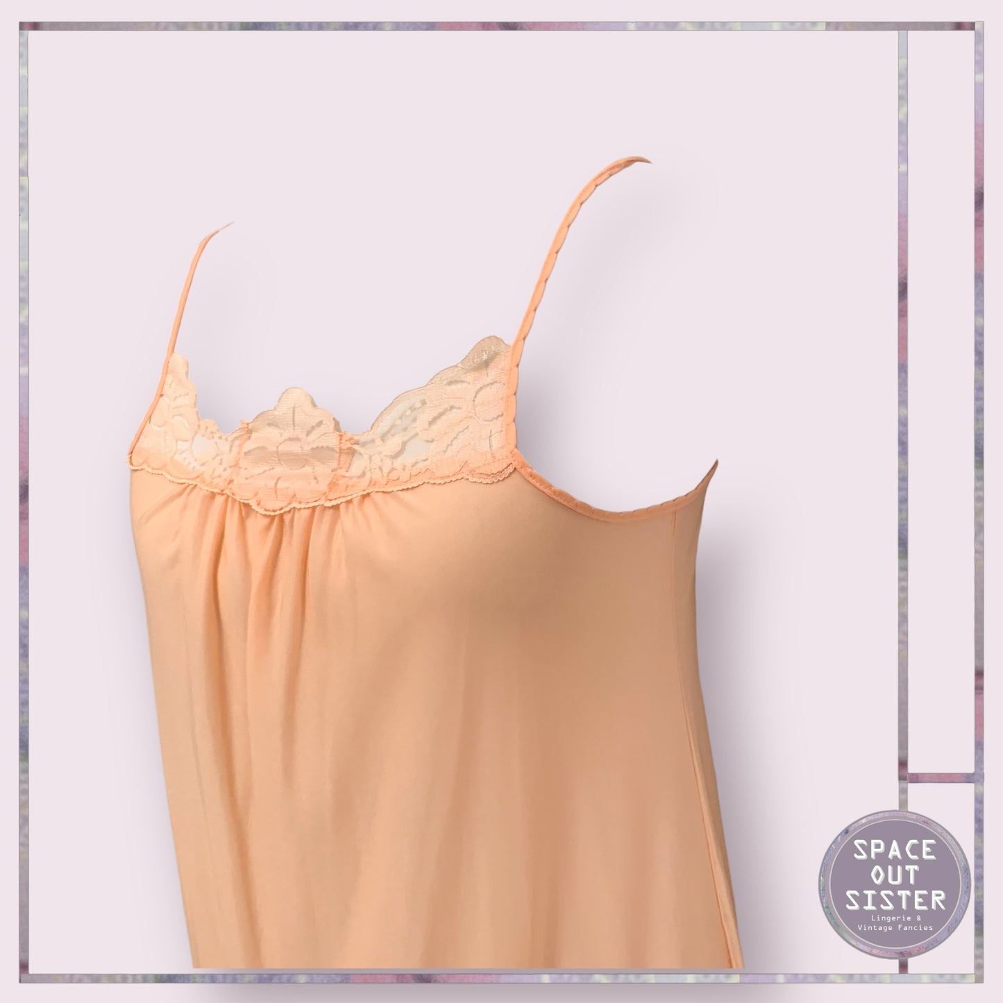 Vintage Peach Full Length Nightdress