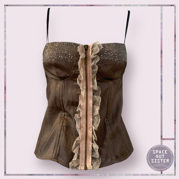 Pre-Loved River Island Zip Bustier