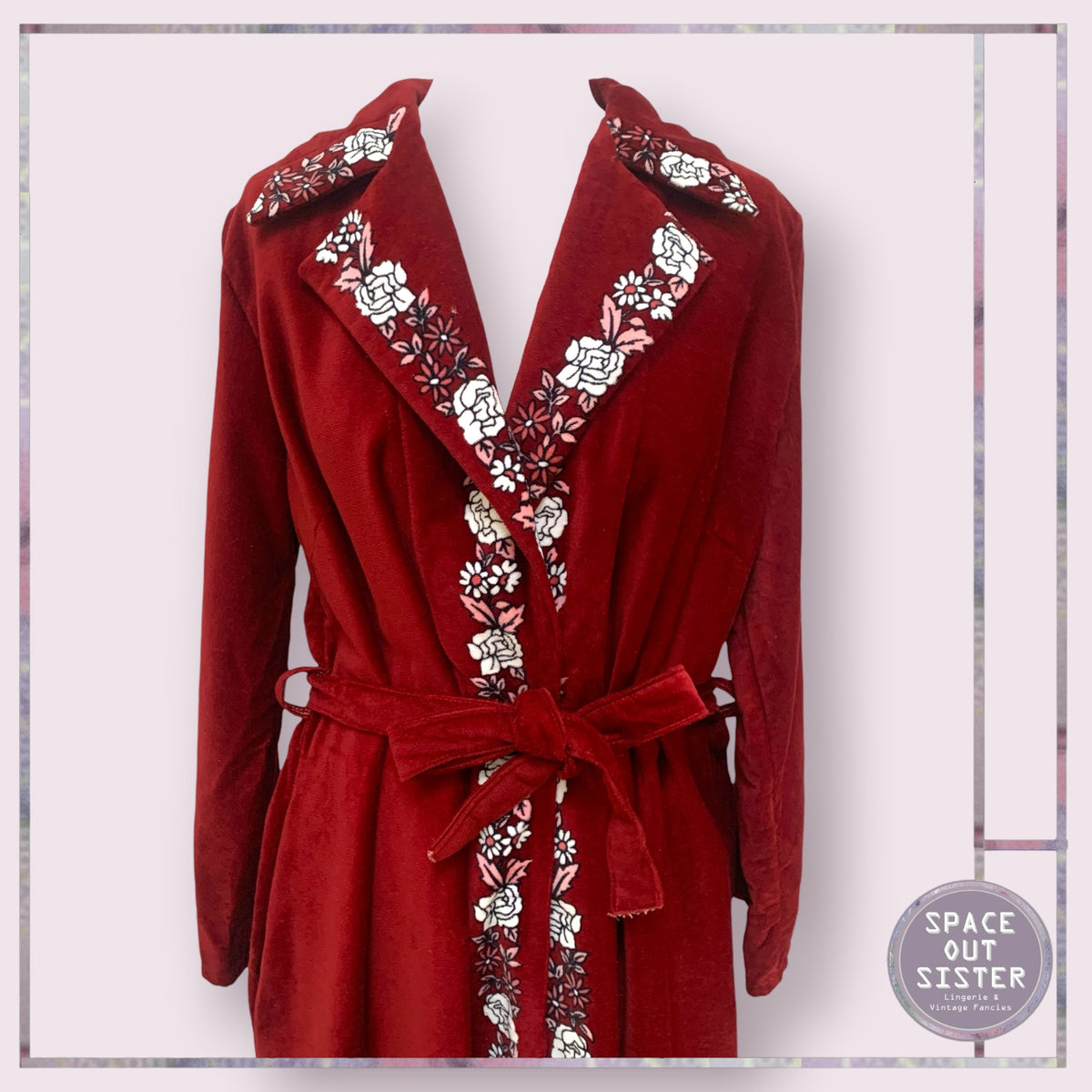 Vintage Cotton Cawo Claret Robe