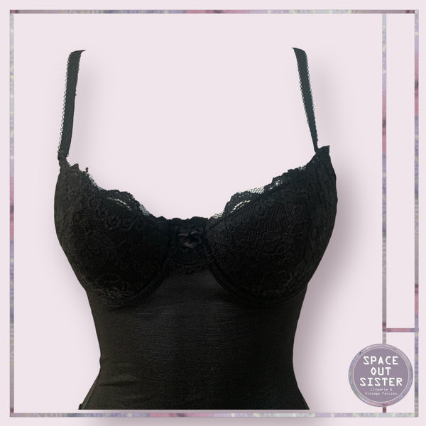 Vintage Black Lace Teddy