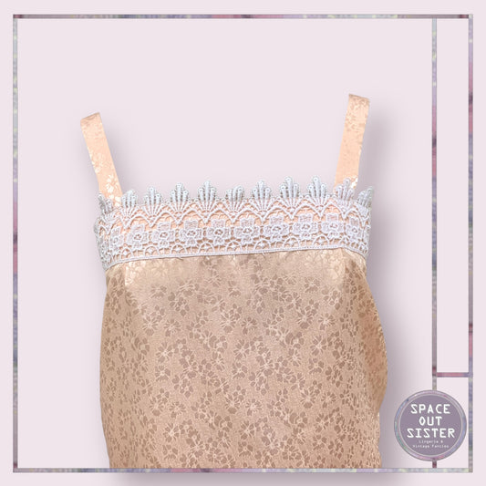 Rare Vintage Peach Satin PJs