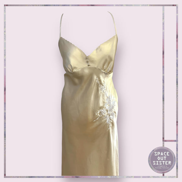 Vintage Golden Slip Dress