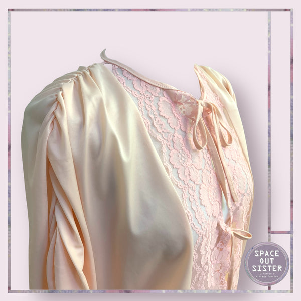 Vintage Ruched Sleeve Bed Jacket