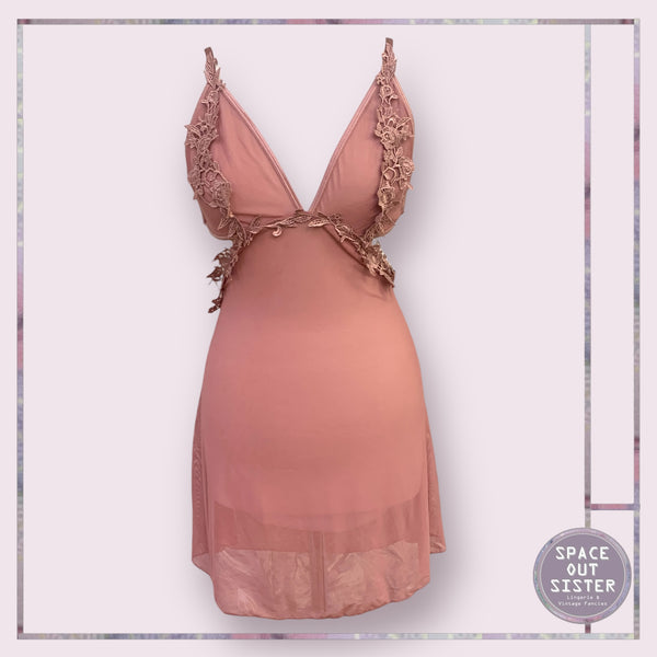 Dusky Pink Cut Out Nighdress