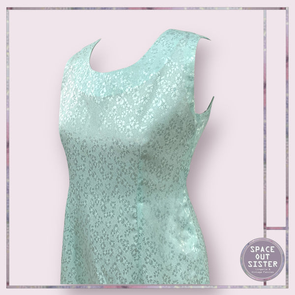 Handmade Satin Sea Foam Green Dress