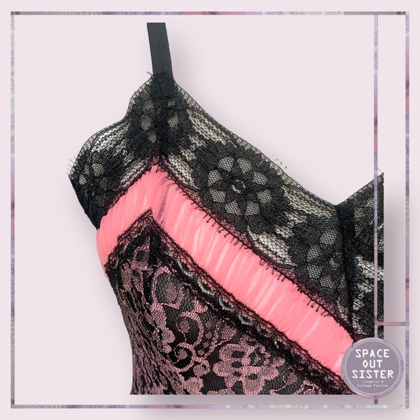 Vintage Black & Pink Slip