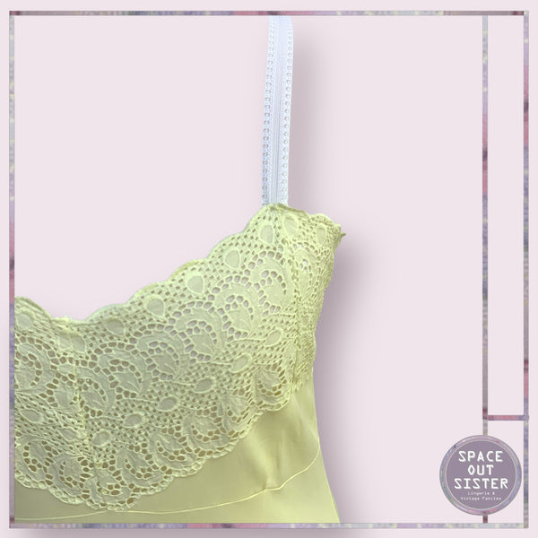 Vintage Lemon Crochet Slip