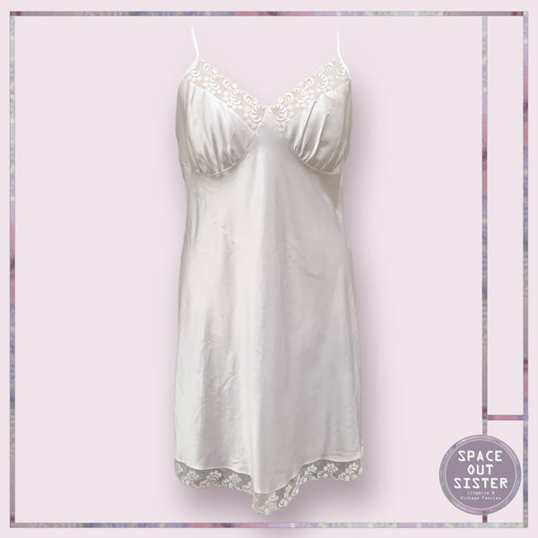 Vintage Snowdrop White Slip Dress