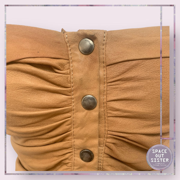 Circa 1970s Vintage Leather Bandeau Top