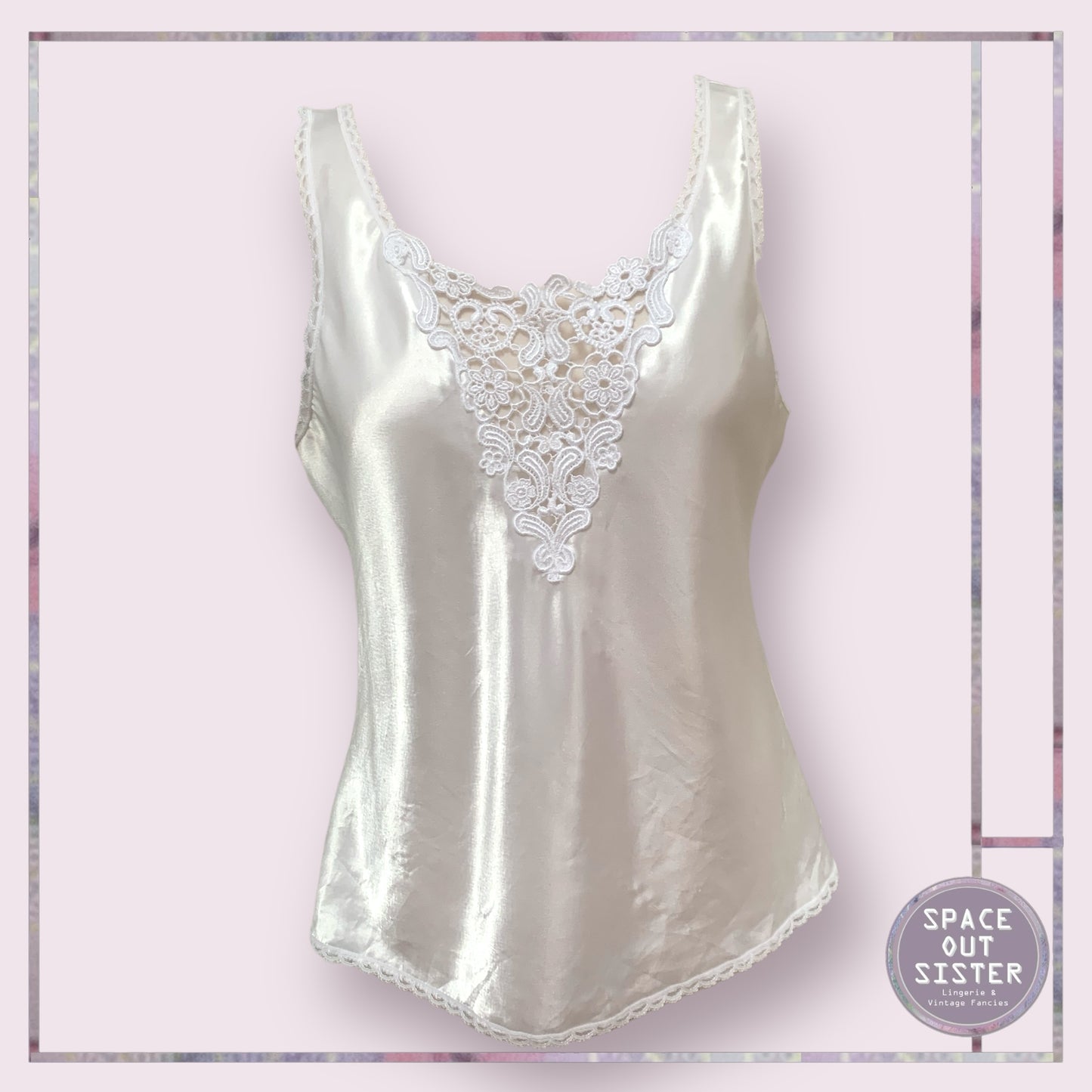 Vintage Guipure Satin Camisole
