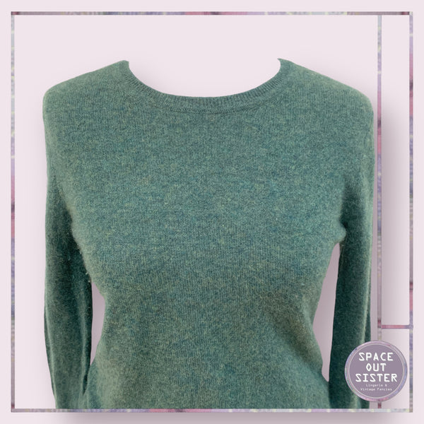 Pre-Loved Ellen Tracy Forest Green Cashmere Jumper