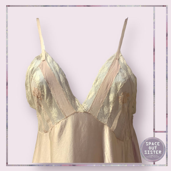 Vintage Silk Tea Rose Slip Dress