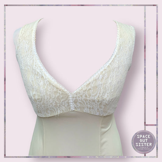 Vintage Buttercream Full Length Nightdress