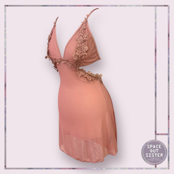 Dusky Pink Cut Out Nighdress