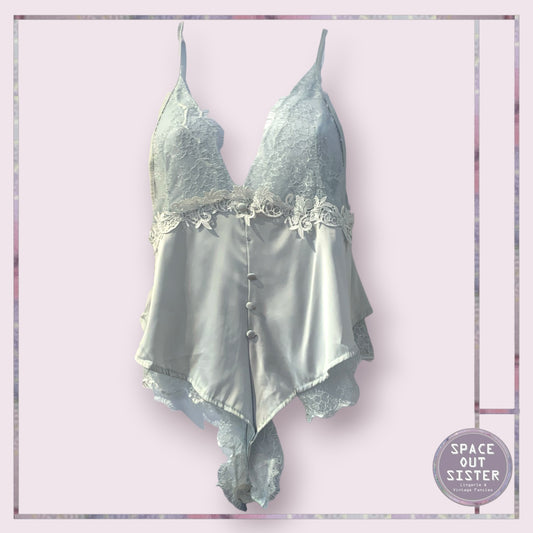 Vintage Lace & Satin Bodysuit