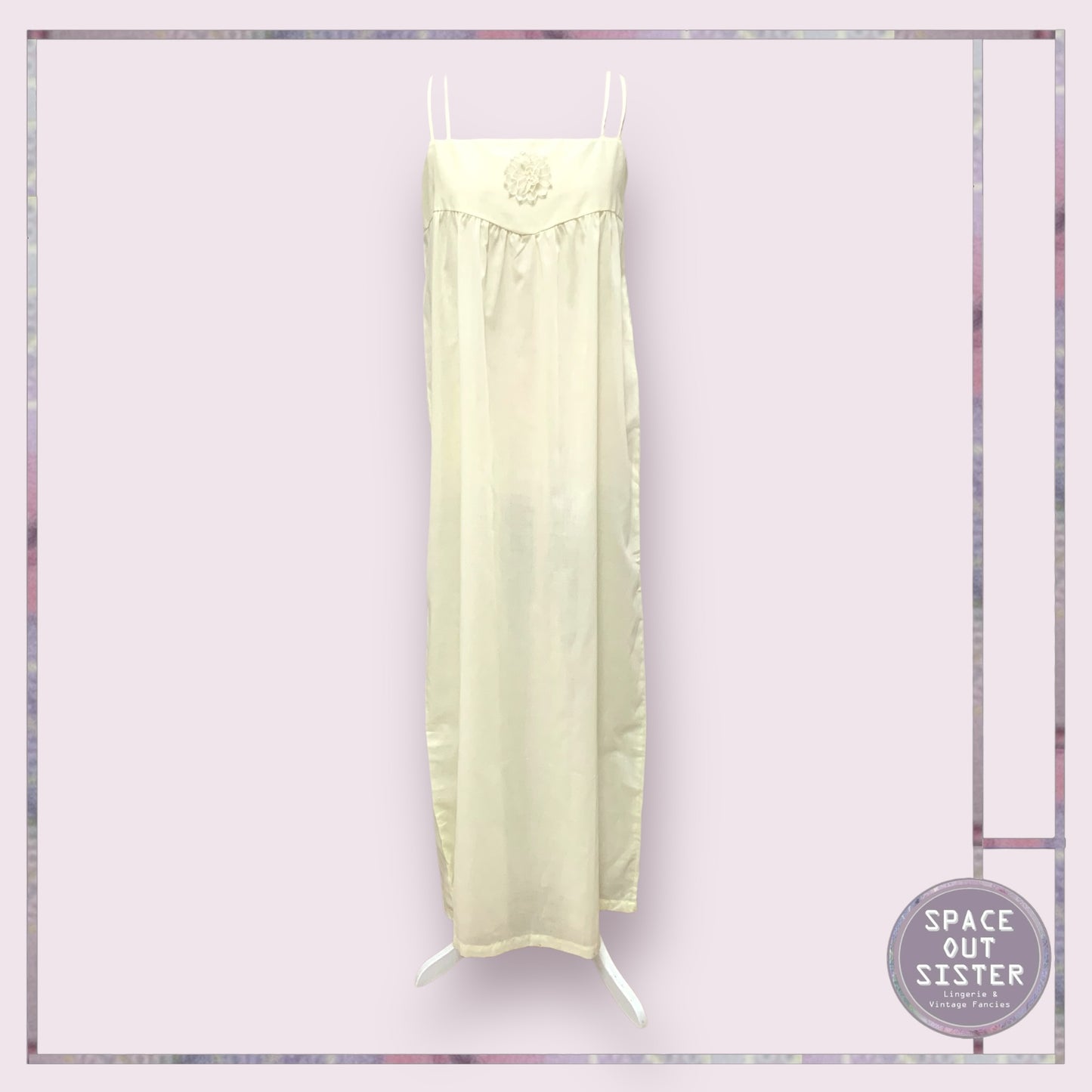 Vintage Full Length Flower Motif Nightdress