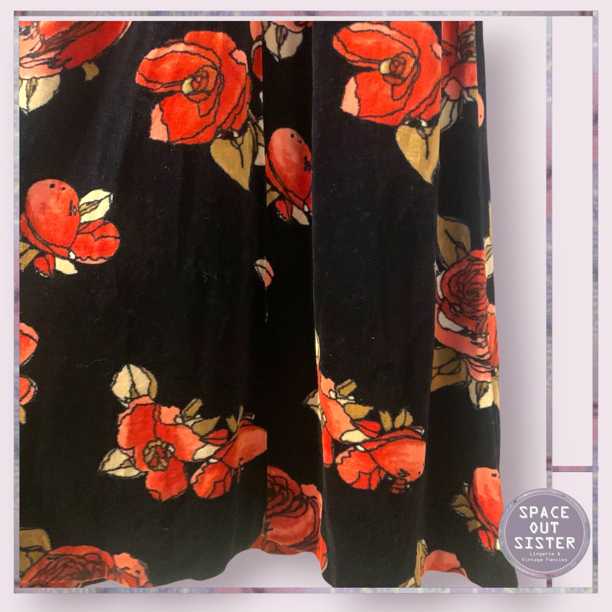 Vintage Cotton Rose Zip Robe