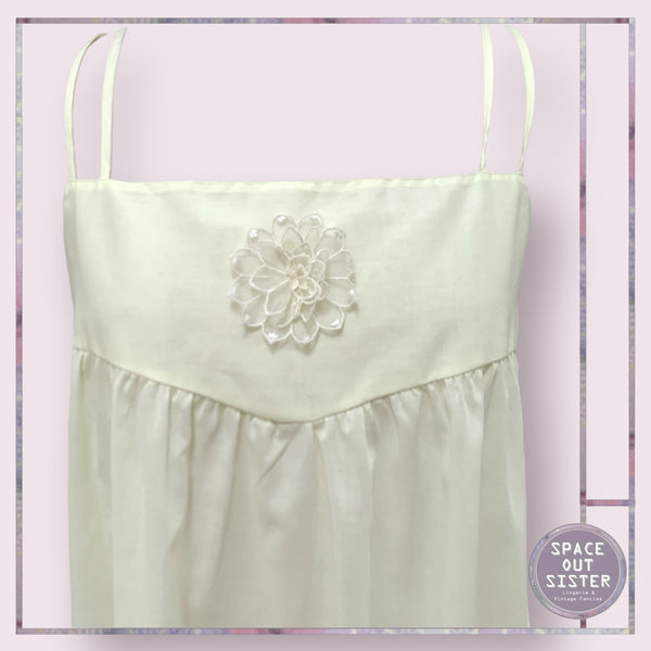Vintage Full Length Flower Motif Nightdress