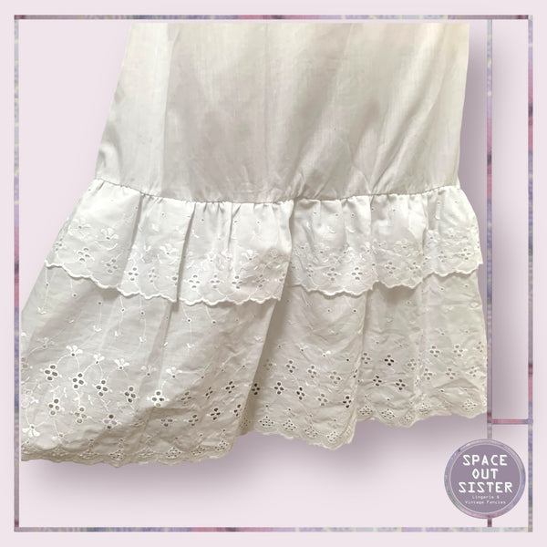 Vintage Cotton Two Tier Petticoat