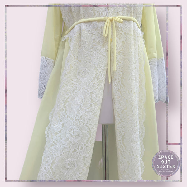 Vintage Lemon & Lace Robe