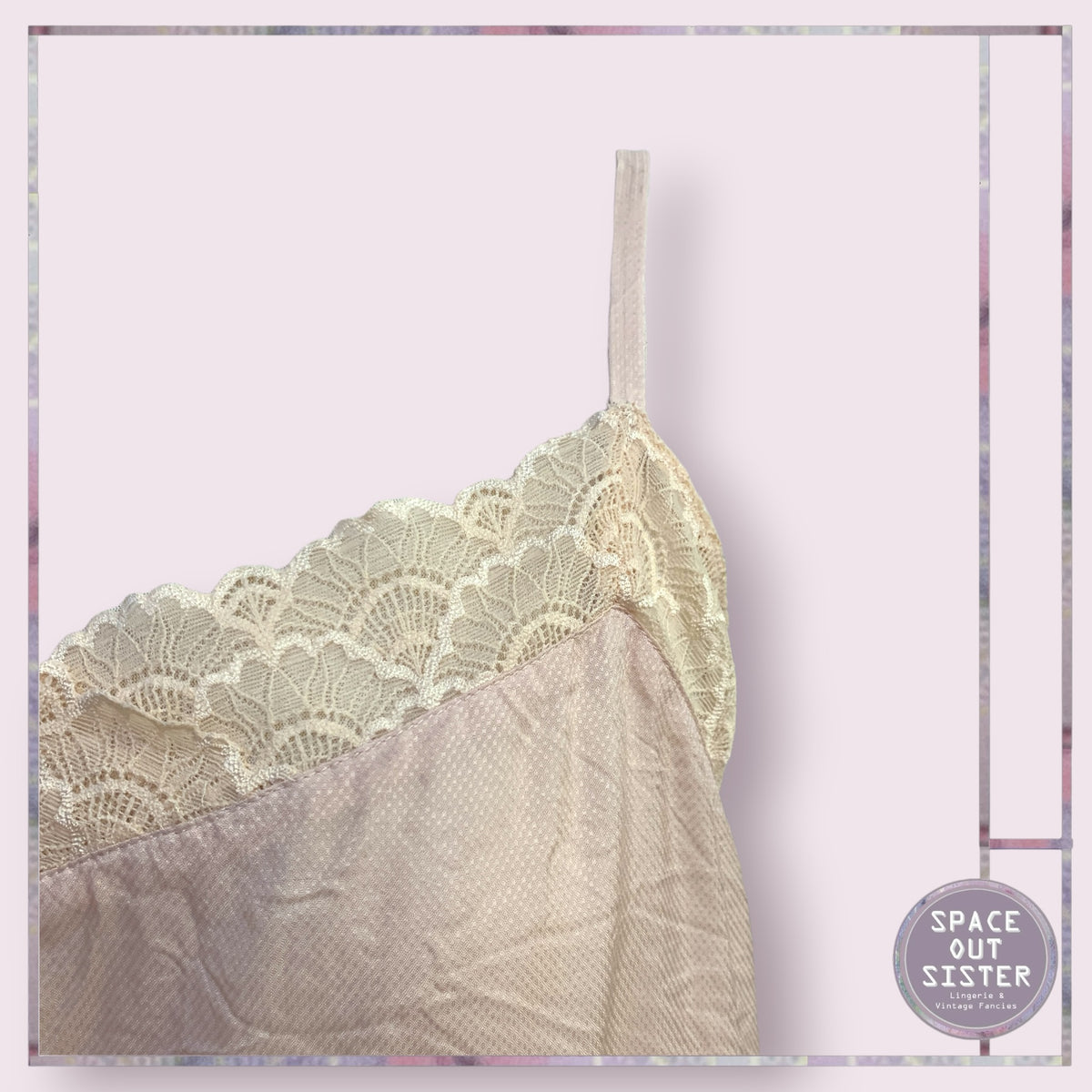 Vintage Pink Lace Camisole