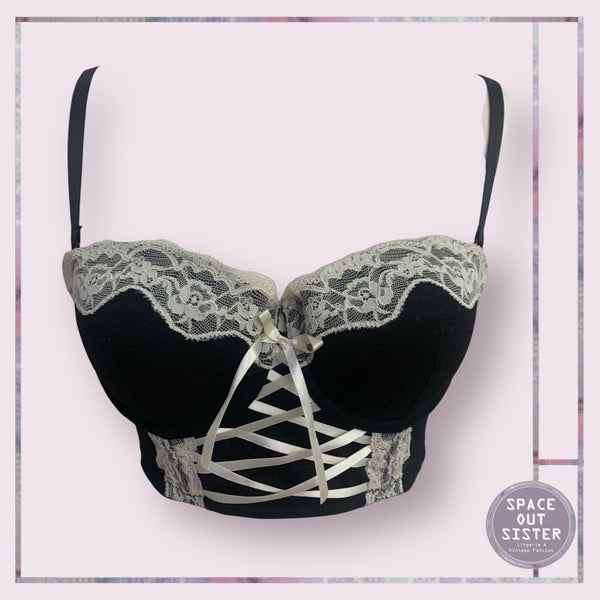 Monochrome Ribbon Longline Bra