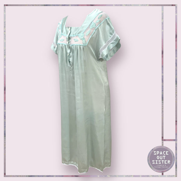 Vintage Satin Sea Foam Green Nightdress