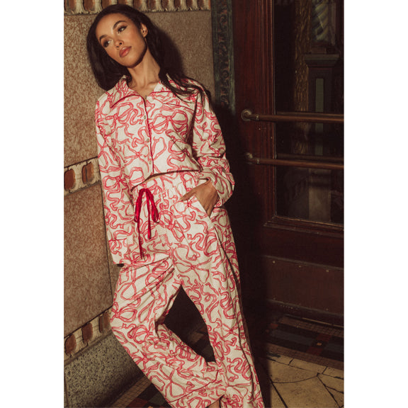 New Flannel Dancing Bows PJ Set by Kilo Brava