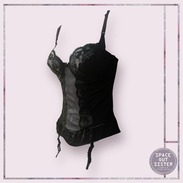 Vintage C&A Black Lace Bustier