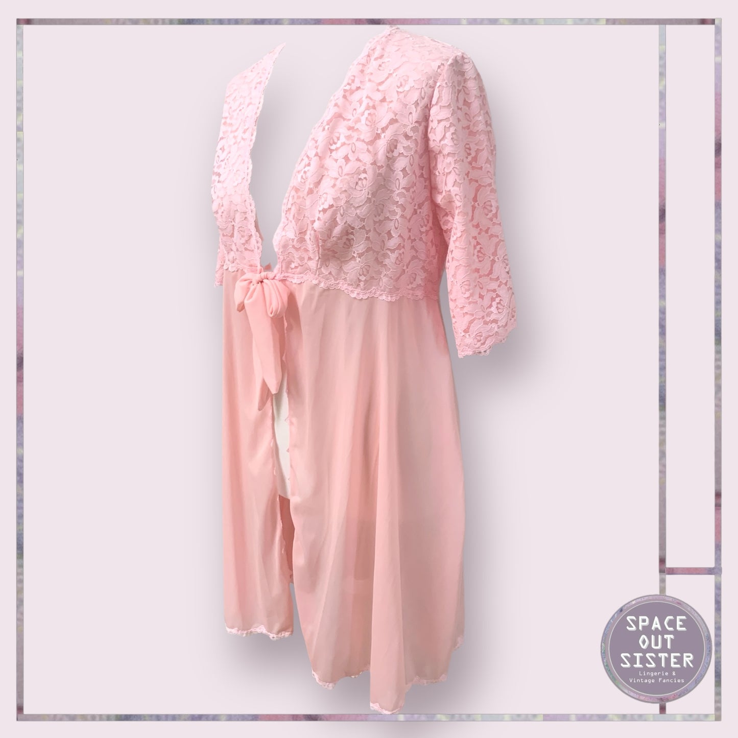 Vintage Chiffon Tie Negligee