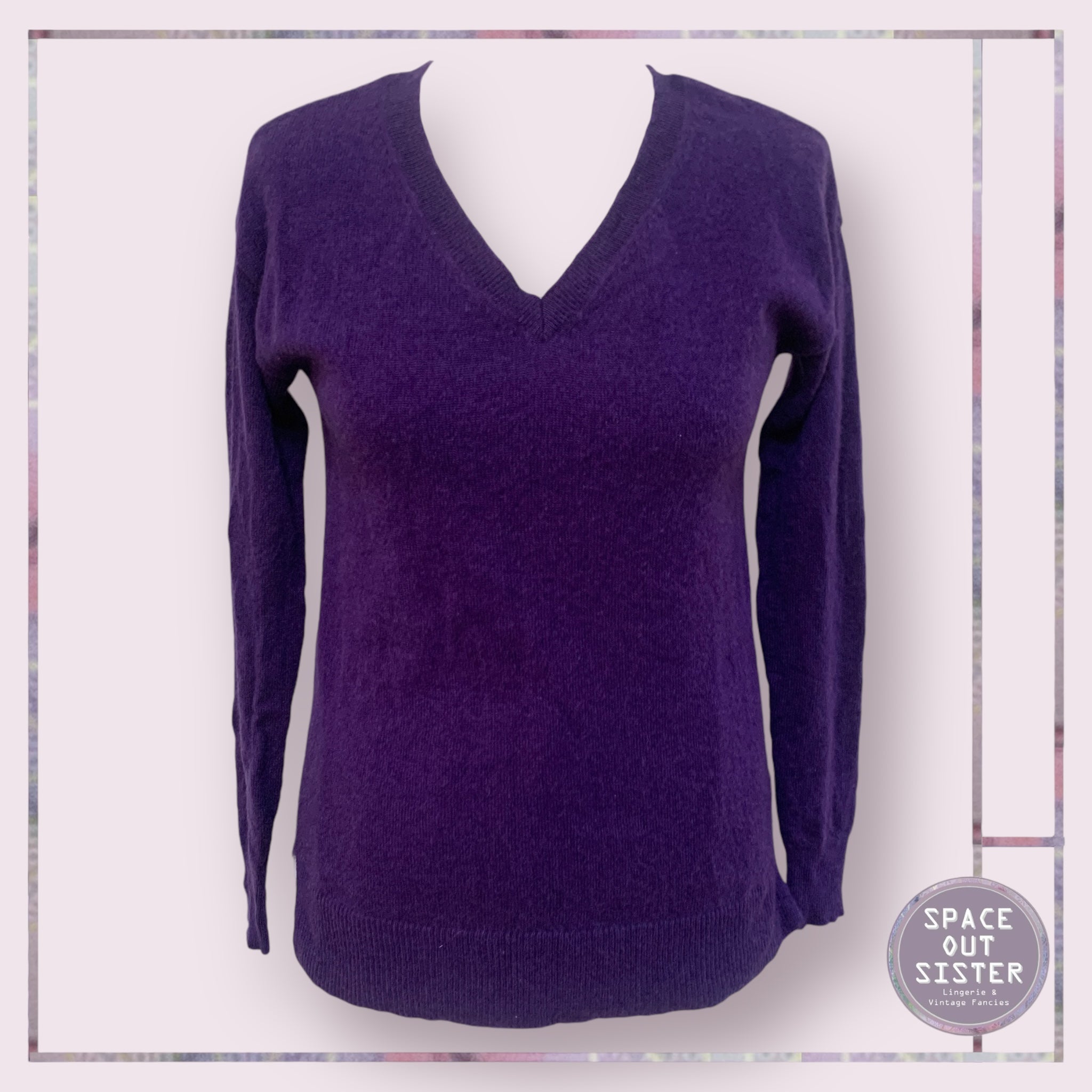 Pre-Loved Apt.9 Purple Cashmere V Neck