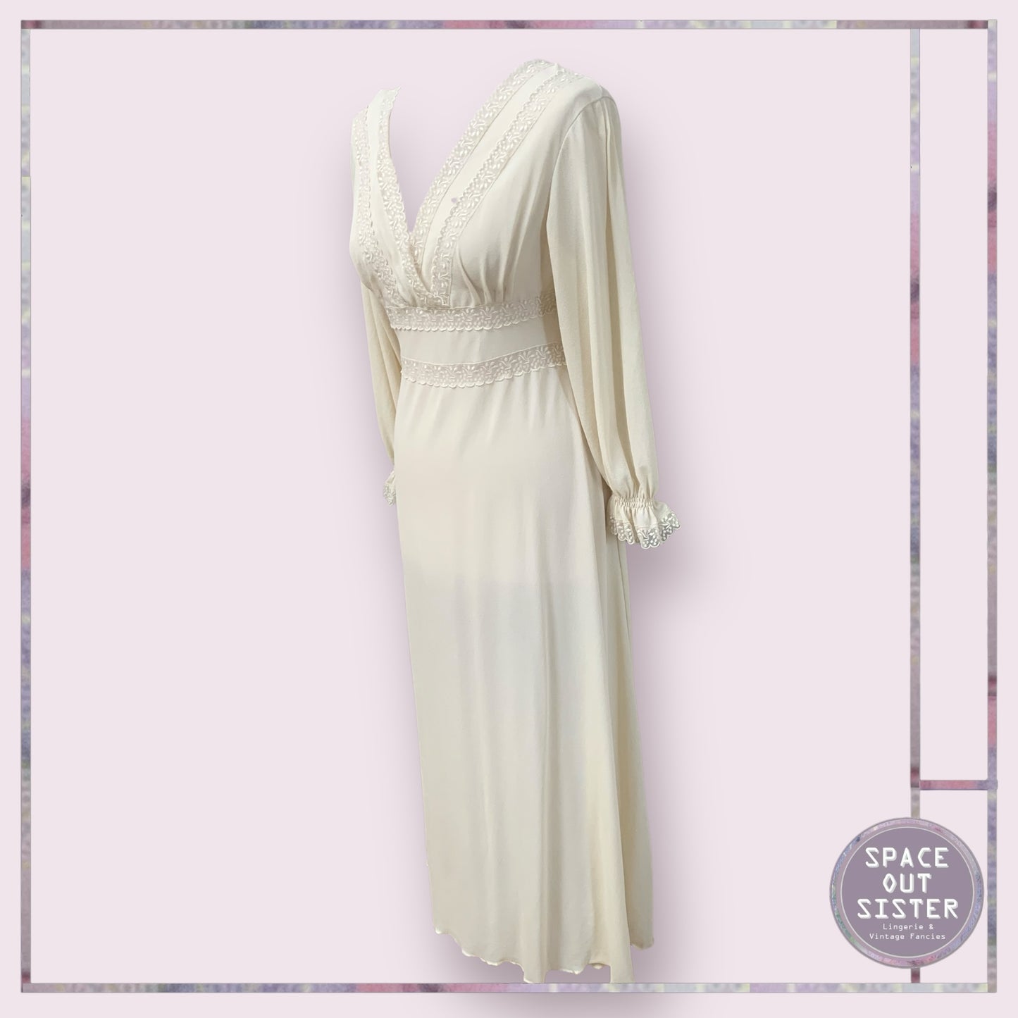 Vintage Circa 1970s Italian Caramel Nightdress