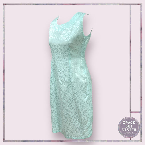 Handmade Satin Sea Foam Green Dress