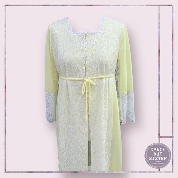 Vintage Lemon & Lace Robe