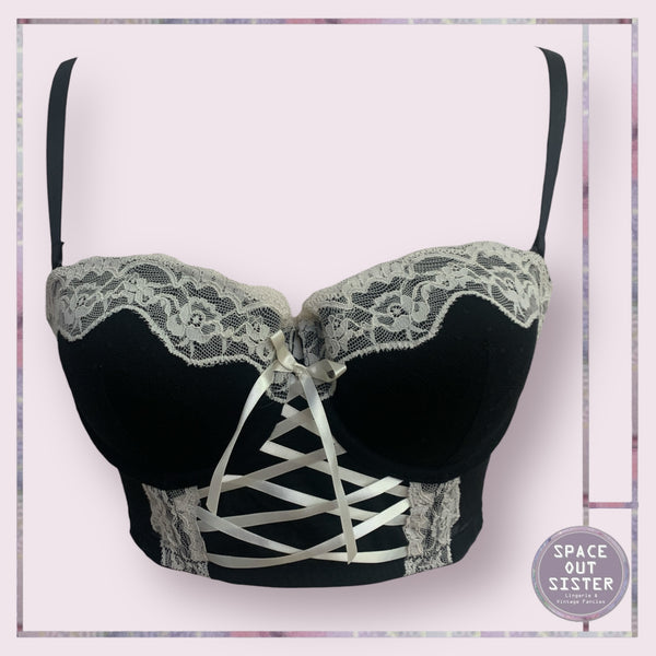 Monochrome Ribbon Longline Bra