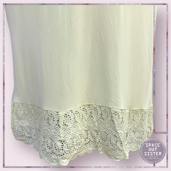 Vintage Lemon Crochet Slip