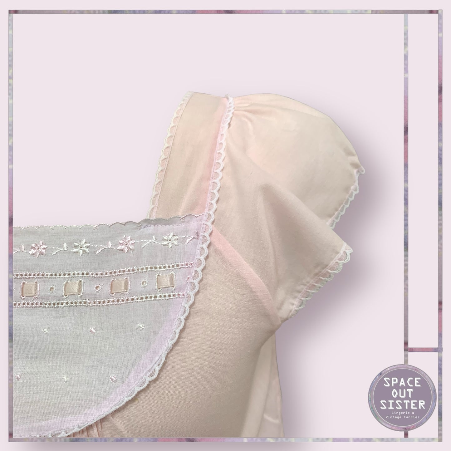 Vintage Pink Ribbon Cloud Nightdress