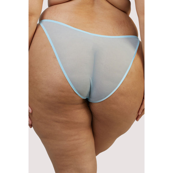 New Ayaka Blue Wave Embroidery Tanga Brief