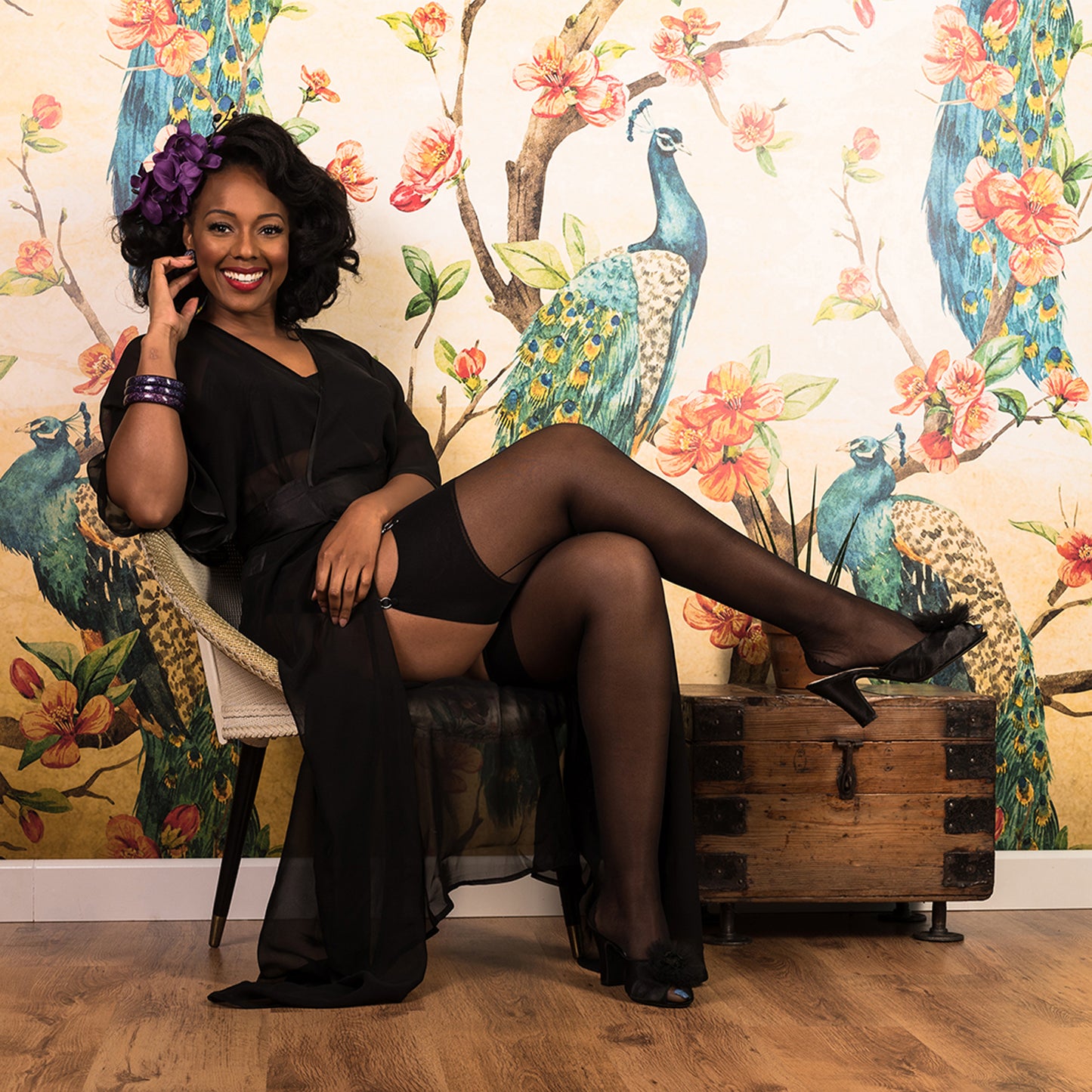 New 1930s Sheer Lounging Robe by What Katie Did