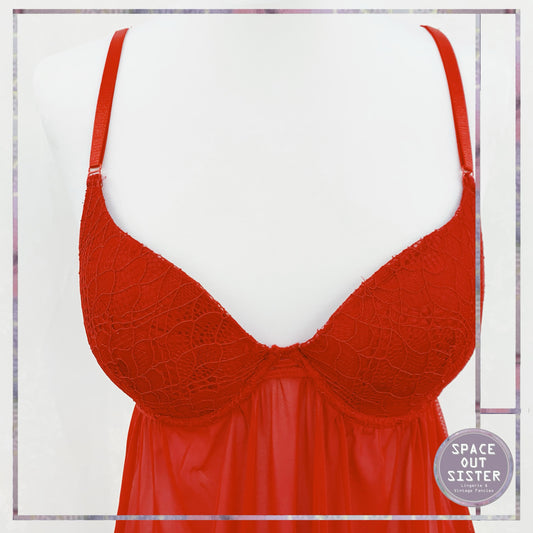 1990s Racer Back Short Nightdress