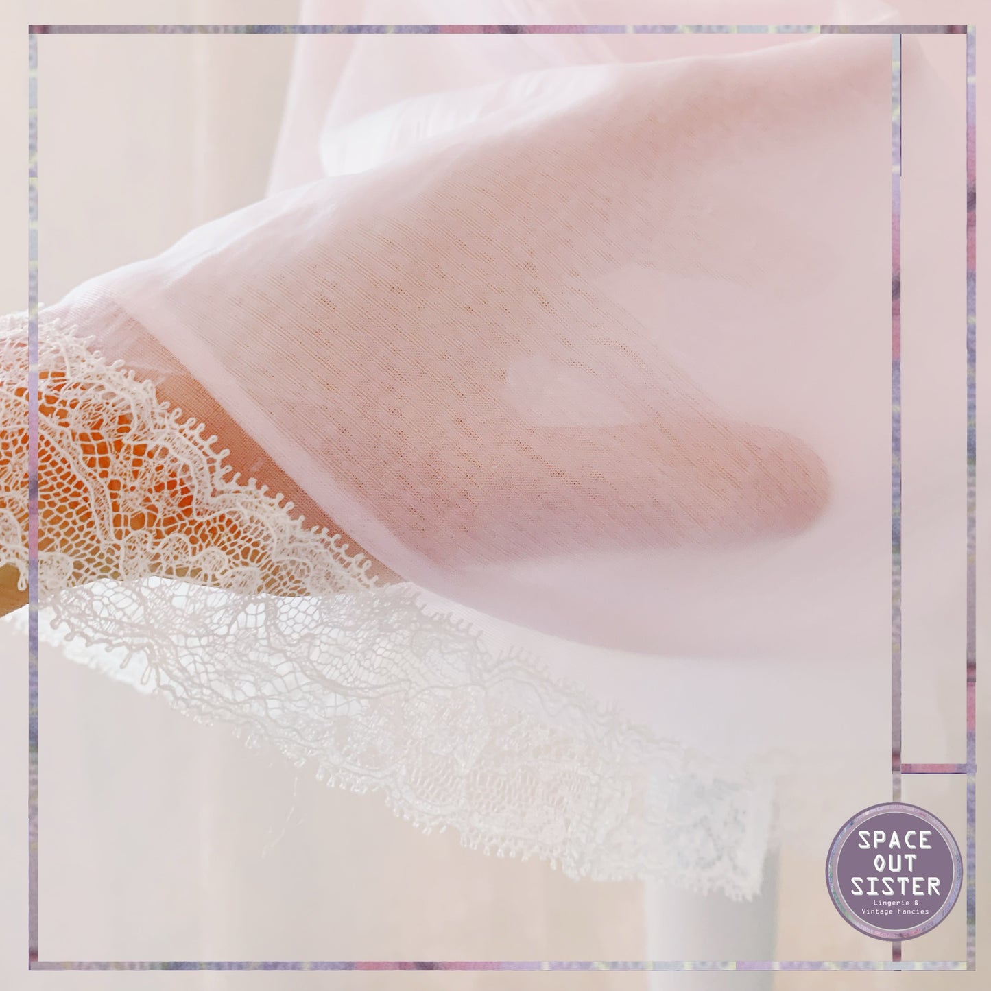 1950s Feather Soft Petal Pink Nightdress